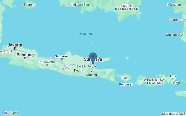 Kaart met locatie Surabaya Zoo